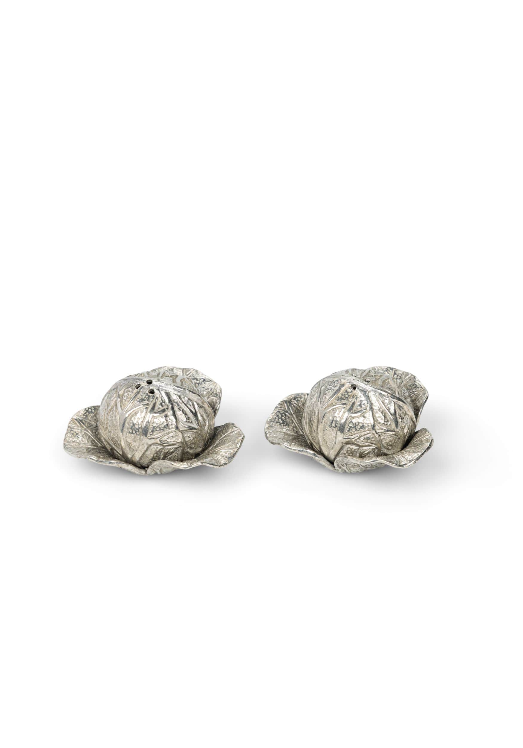 Salt and Pepper Pewter Leafy Seasoners