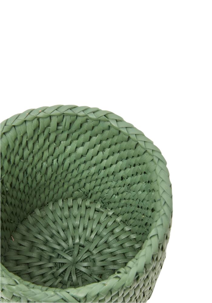 Savannah Rattan Bottle Holder - Green - Casa by Josephine Jenno