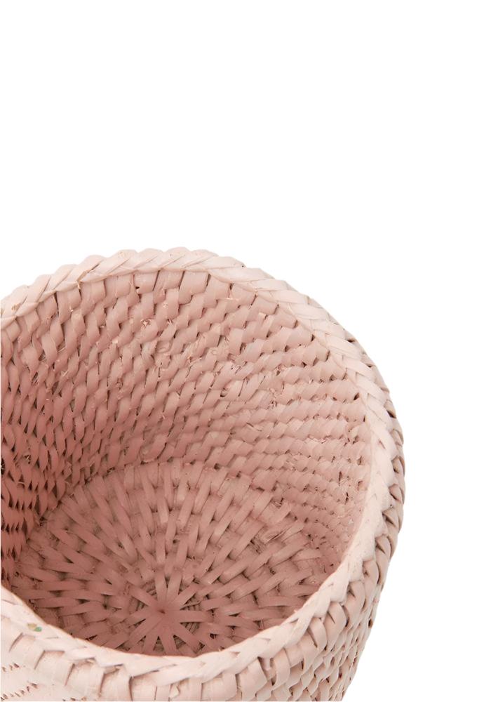 Savannah Rattan Bottle Holder - Pink - Casa by Josephine Jenno