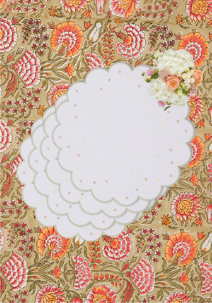 Scalloped Garden Round Placemats - Set of 4 - Casa by Josephine Jenno