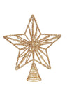 Celestial Glow: Gold Wire Star Tree Topper