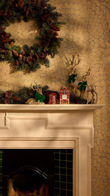 Golden Grace: Large Champagne Gold Deer