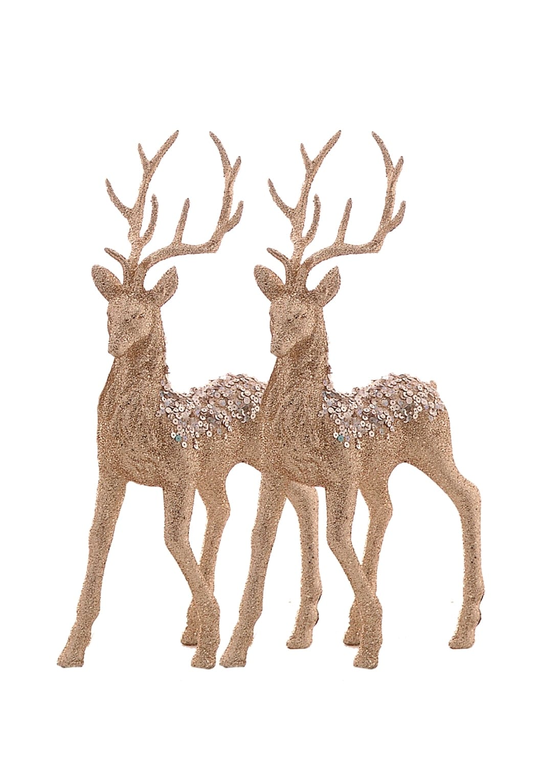 Golden Grace: Large Champagne Gold Deer
