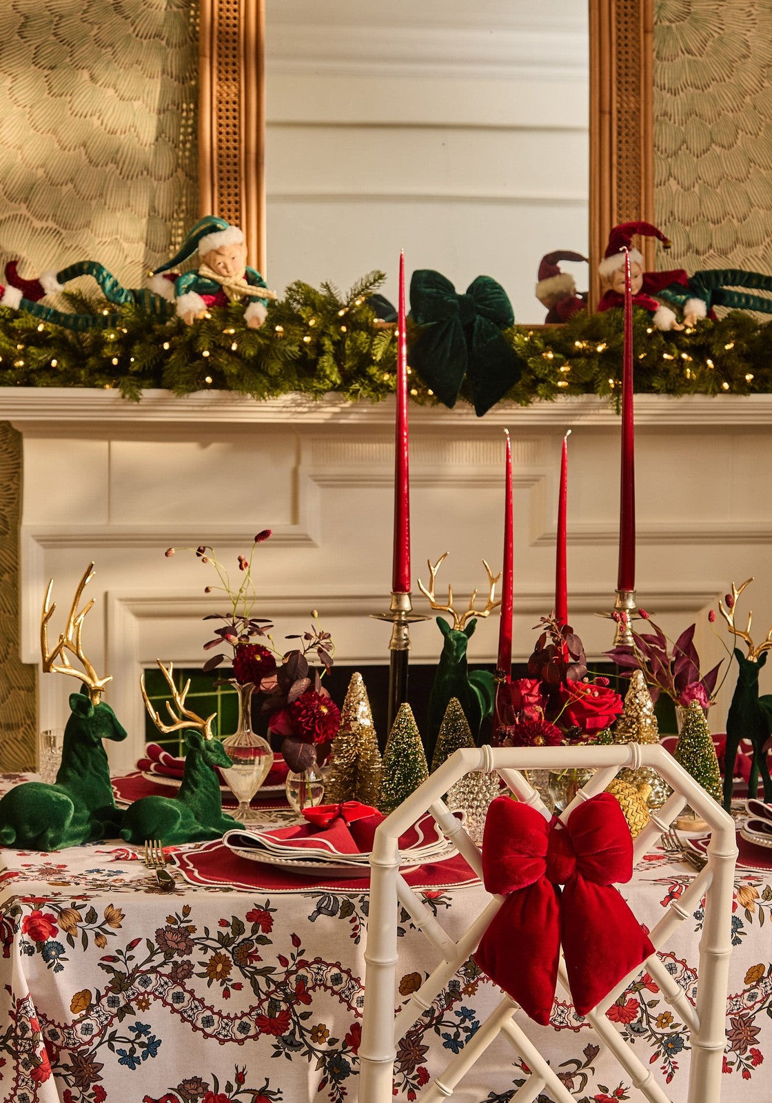 Velvet Classic: Green Bow Tie Ornament