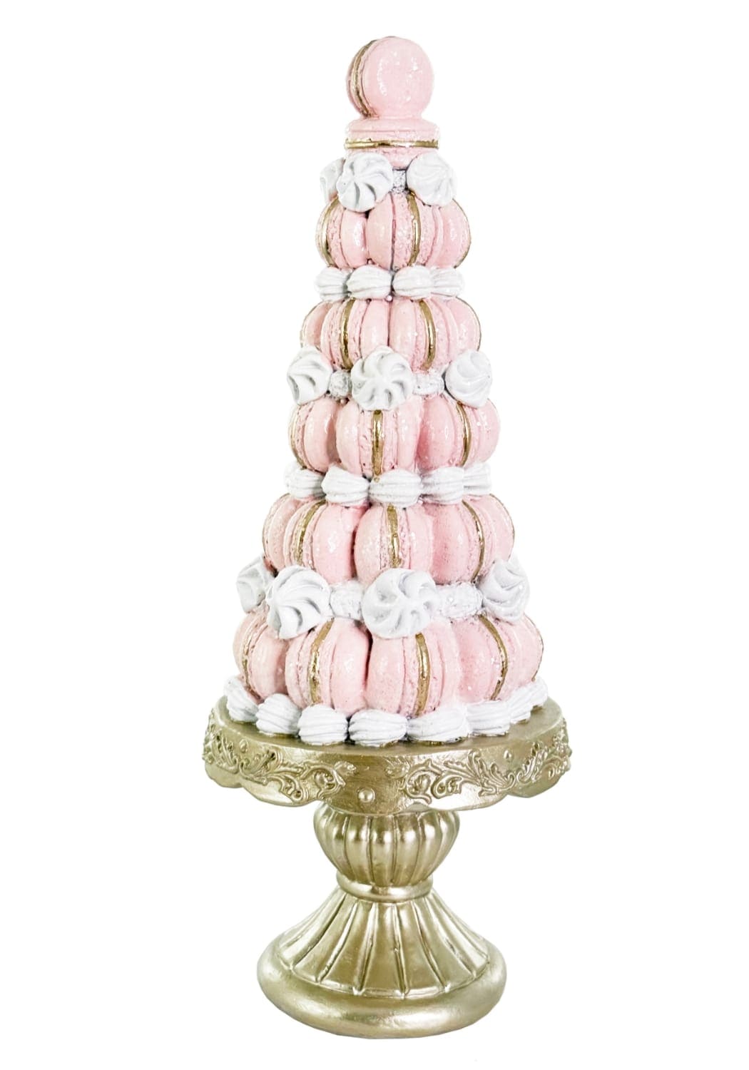 Sweet Christmas Tree: Pink & White Macaron Stand