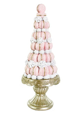 Sweet Christmas Tree: Pink & White Macaron Stand