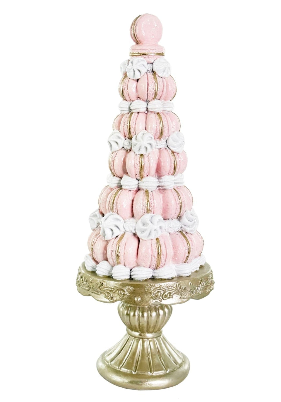 Sweet Christmas Tree: Pink & White Macaron Stand