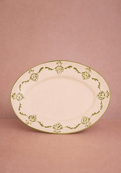 Cara Shell Serving Plate, Green