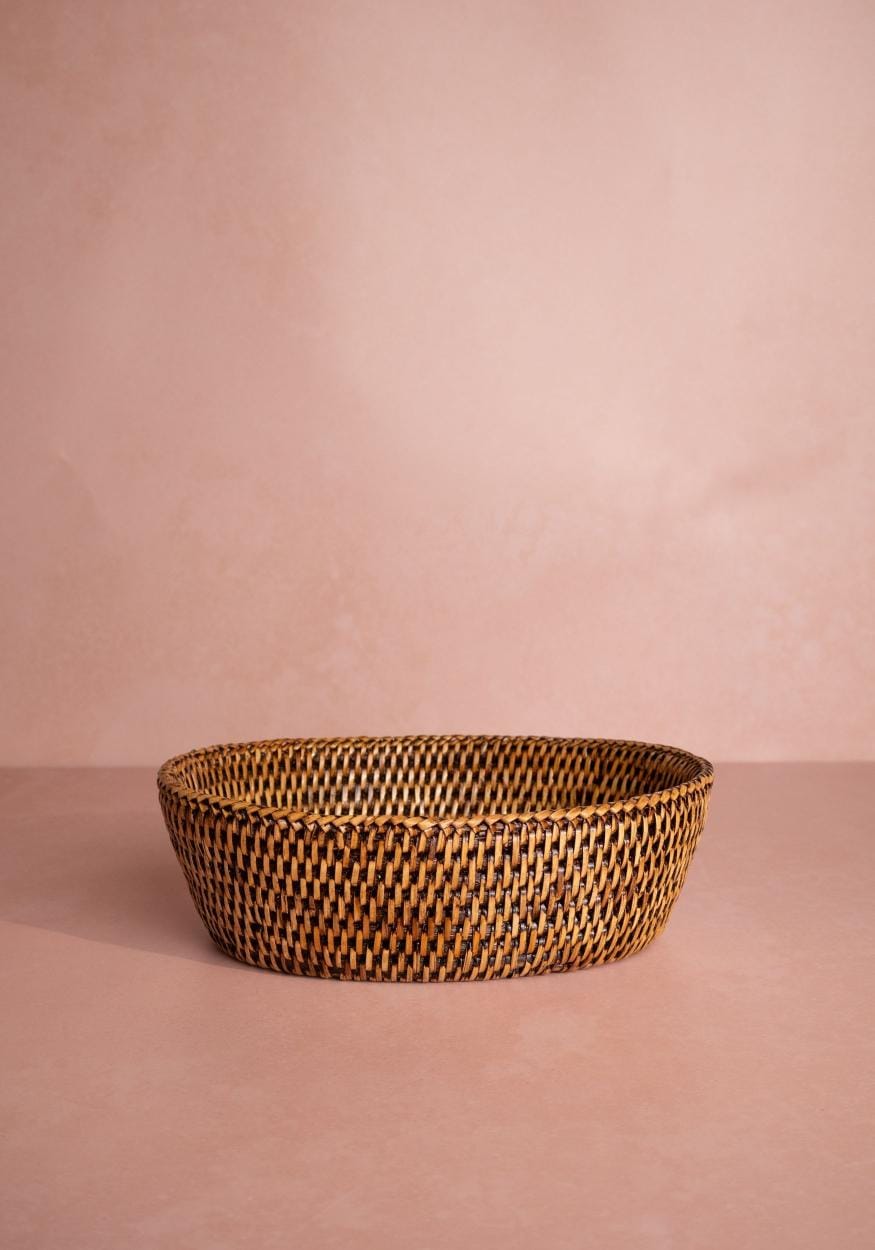 Mayfair Rattan Hold All Basket in Brown Colour