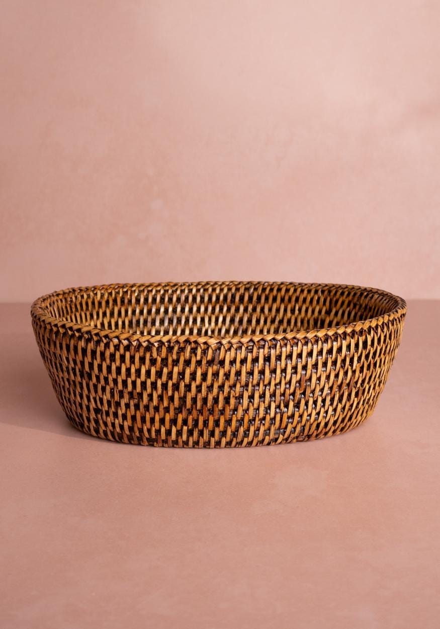 Mayfair Rattan Hold All Basket in Brown Colour