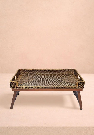 Rattan Breakfast Tray - Brown