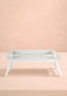Rattan Breakfast Tray - White