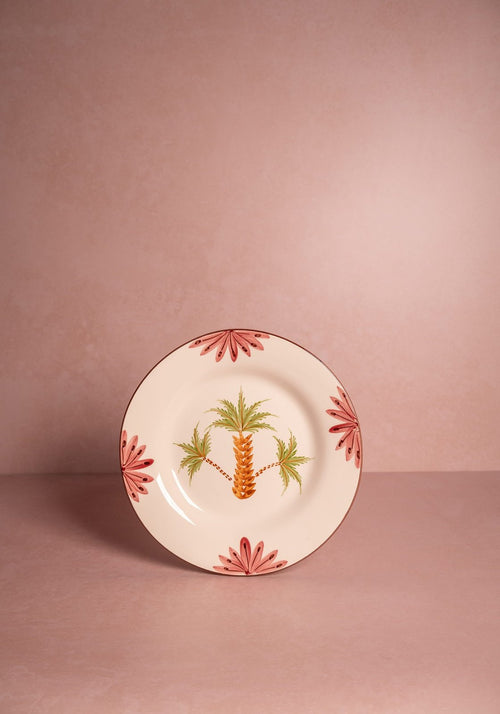 Arabella Side Plate, Green Palm Tree