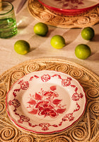 Cara Shell Side Plate, Red Set of 4