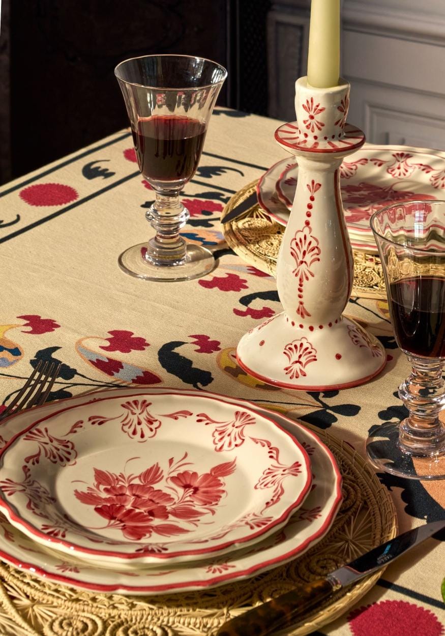 Side Plate Cara Shell Side Plate, Red Set of 4