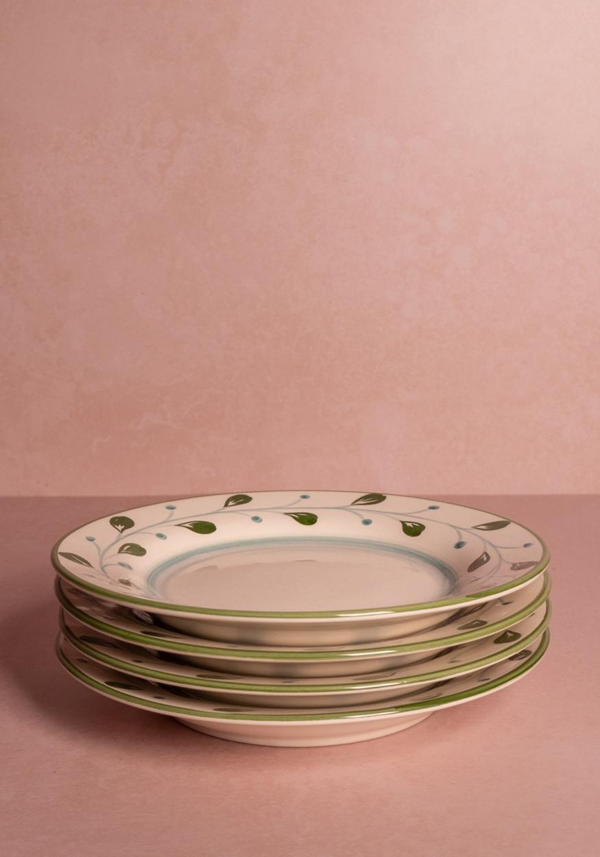 Side Plate Cordelia Side Plate, Green Set of 4