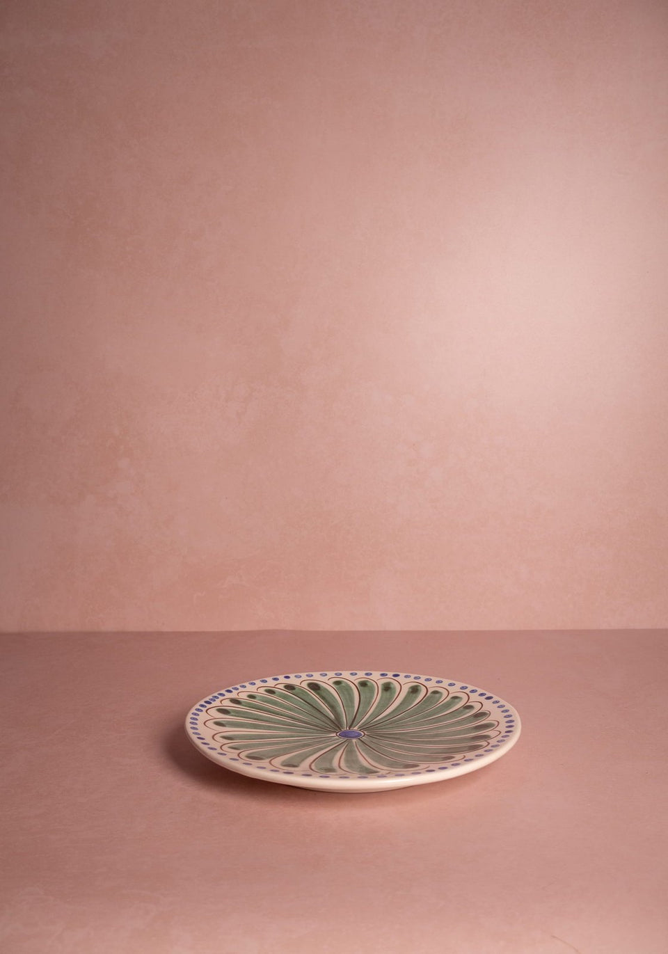 Peacock Side Plate, Green