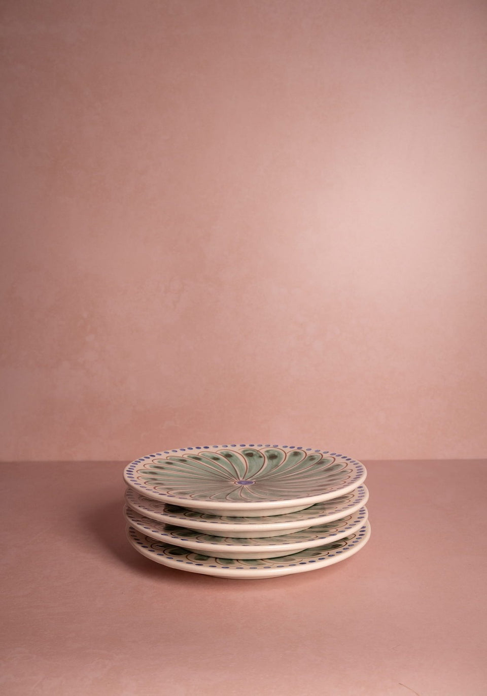 Peacock Side Plate, Green