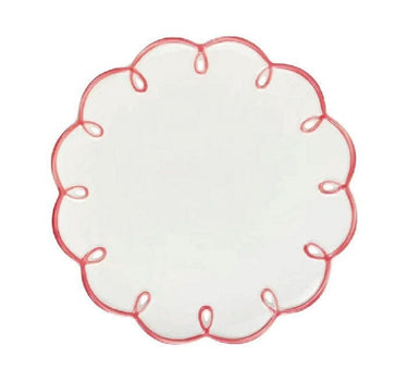 Pretty In Pink Scalloped Plates - Set of 4