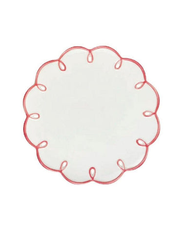 Pretty In Pink Scalloped Plates - Set of 4