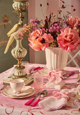 Pretty In Pink Scalloped Lunch Plate - Set of 4