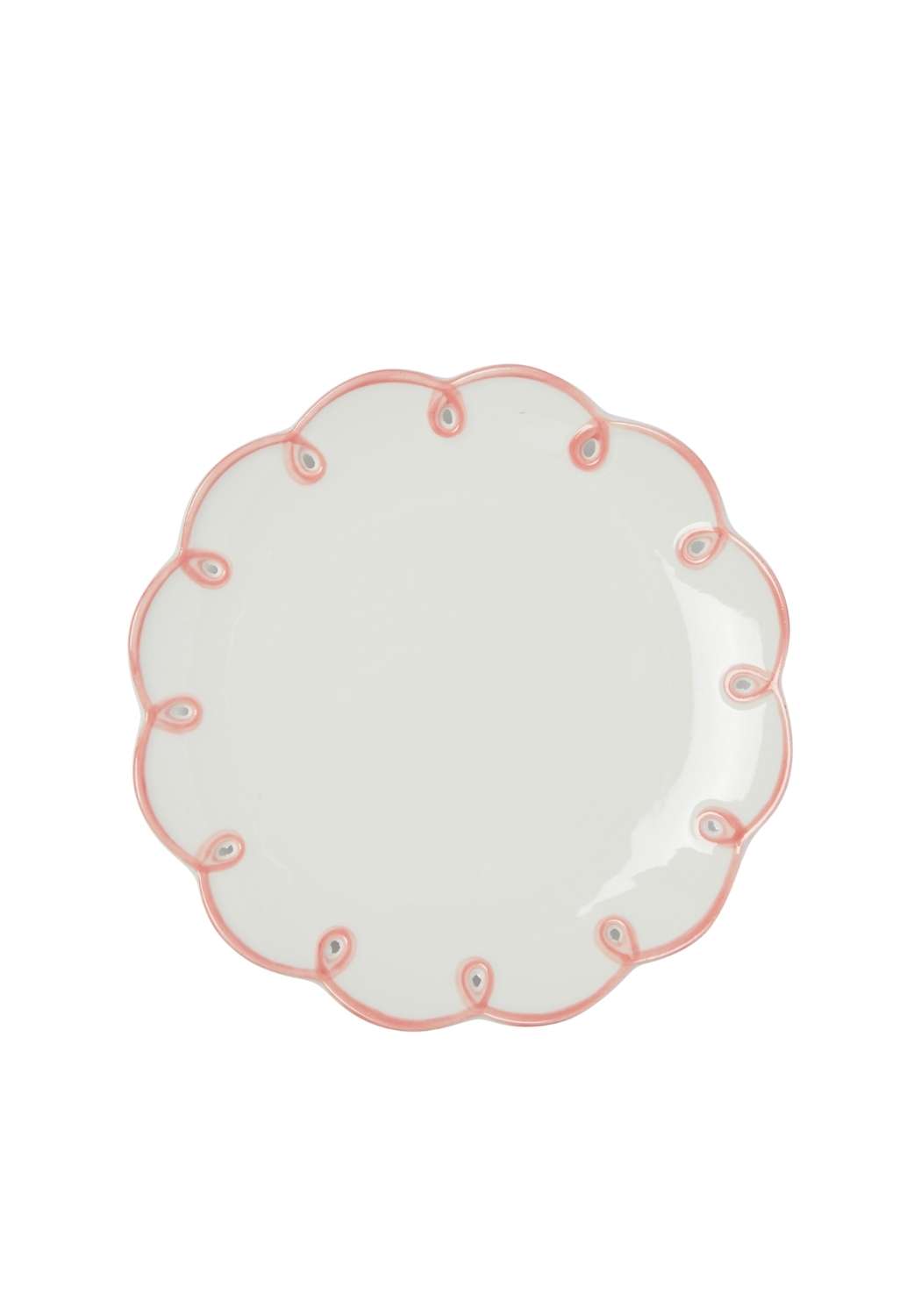 Pretty In Pink Scalloped Tea Plates - Set of 4