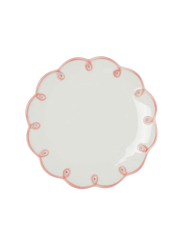 Pretty In Pink Scalloped Tea Plates - Set of 4