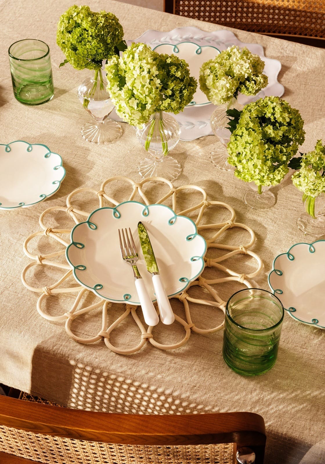 Side Plate Sky Blue Scalloped Side Plates - Set of 4