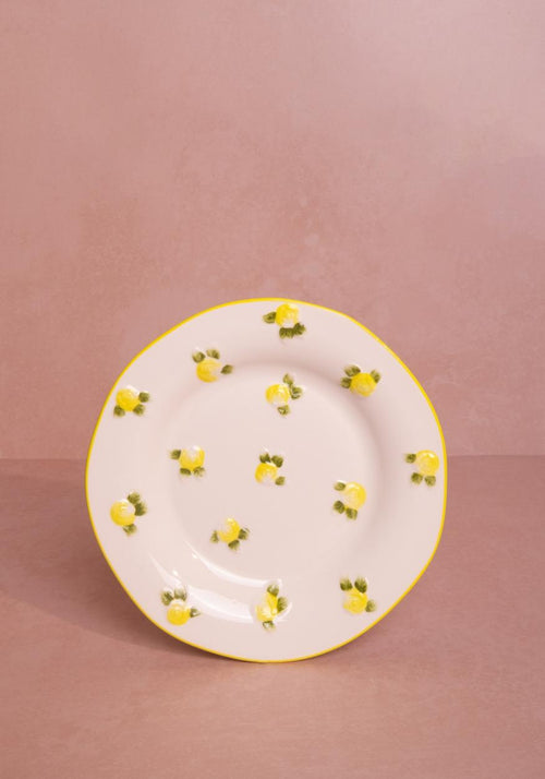 Yellow Rose Side Plates - Set of 4
