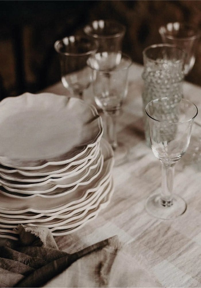 Simple Stoneware - White Dinner Plates - Set of 4 - Casa by Josephine Jenno