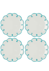Sky Blue Scalloped Lunch Plate - Set of 4 - Casa by Josephine Jenno