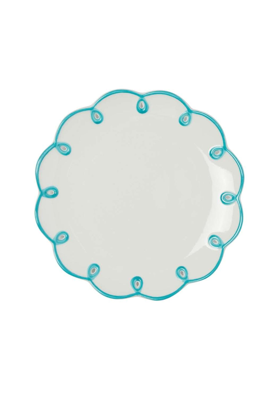 Sky Blue Scalloped Side Plates - Set of 4 - Casa by Josephine Jenno