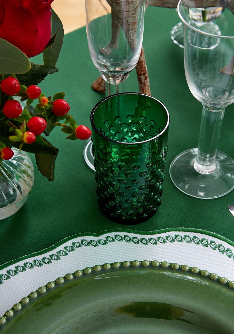 Smart Green Trim Placemats - Set of 4 - Casa by Josephine Jenno