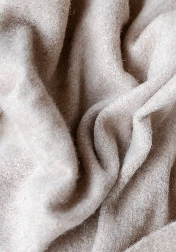 Soft Lambswool Tan Blanket - Casa by Josephine Jenno