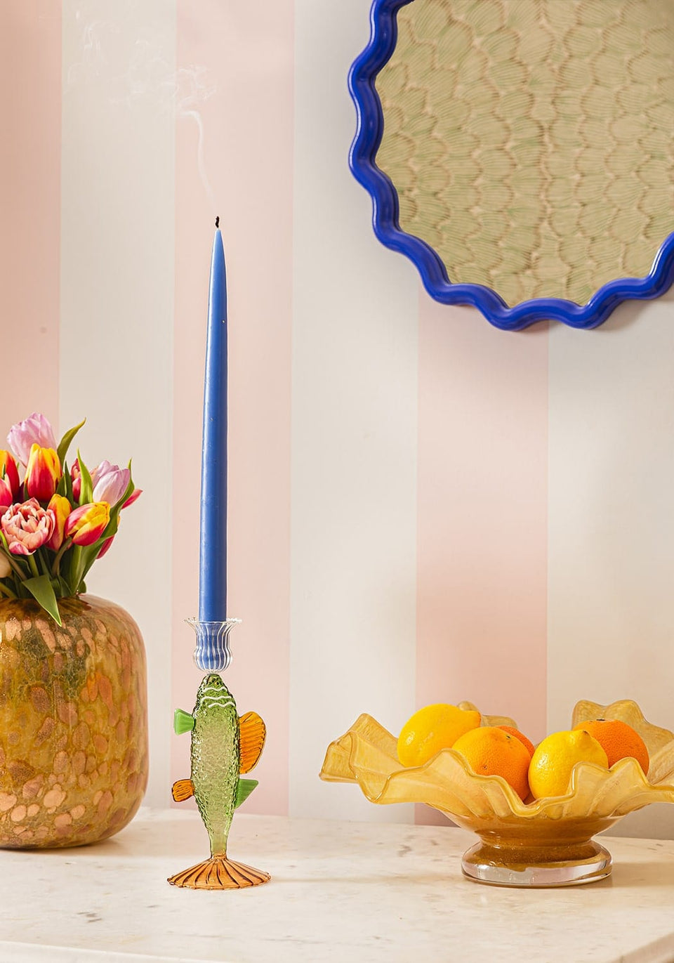 Spotted Yellow Glass Vase - Casa by Josephine Jenno