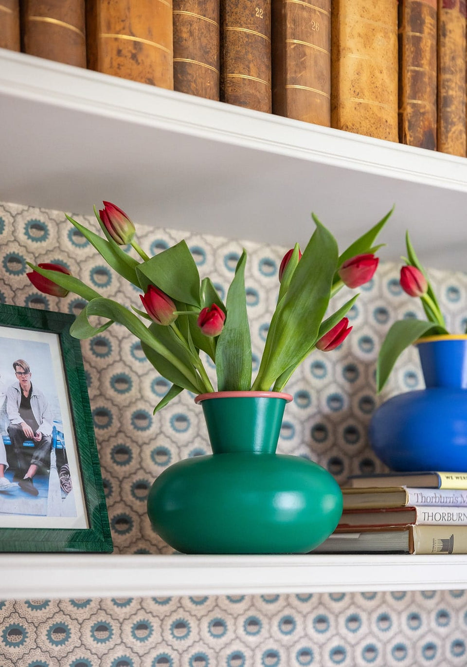 Sturdy Green Iron Vase - Casa by Josephine Jenno