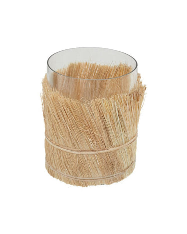 Summer Chic Raffia Candle Holder Large