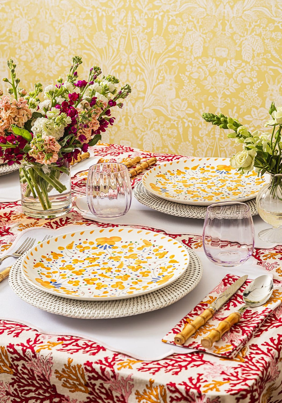 Sunshine Daisy Dinner Plate - Set of 6 - Casa by Josephine Jenno