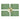 Surrey Rattan Rectangles Charger Placemat Green - Set of 4 - Casa by Josephine Jenno