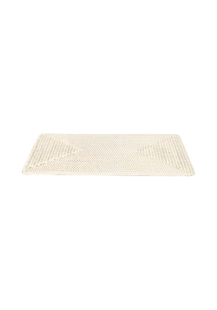 Surrey Rattan Rectangles Placemat - Sand Colour set of 4 - Casa by Josephine Jenno