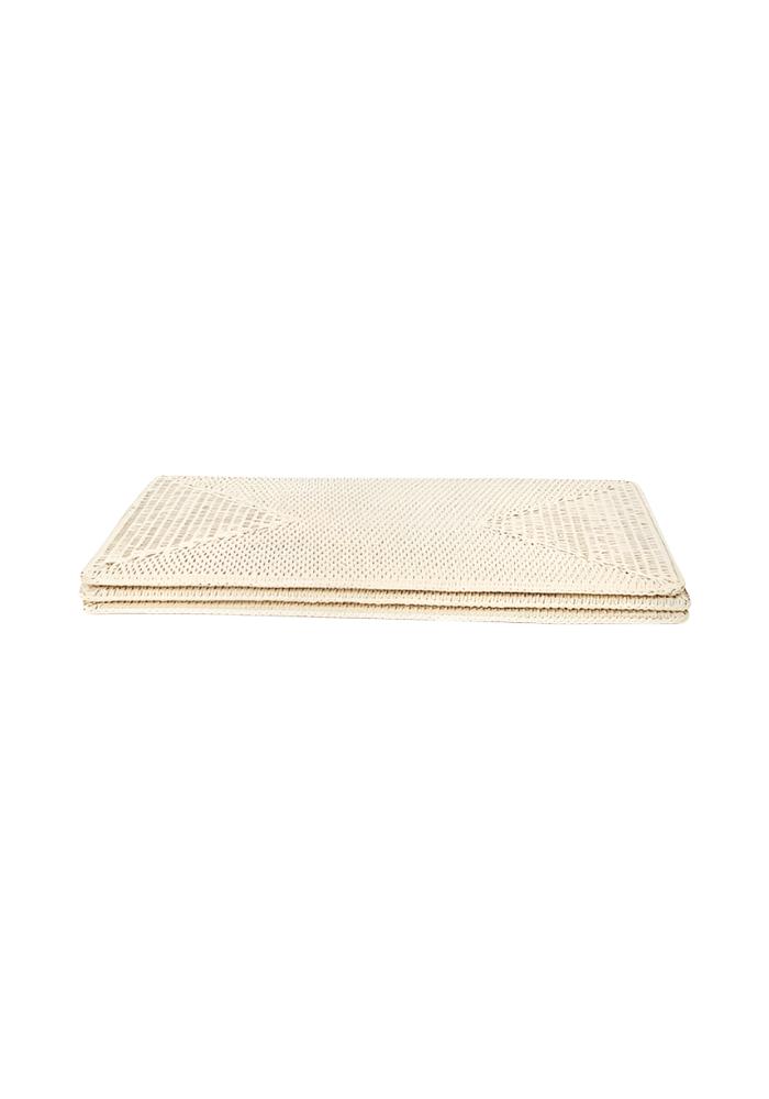 Surrey Rattan Rectangles Placemat - Sand Colour set of 4 - Casa by Josephine Jenno