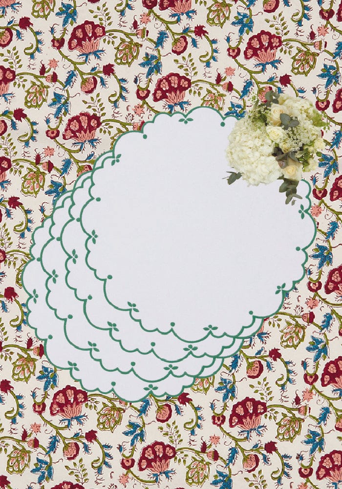 Sweet Greens Round Placemats - Set of 4 - Casa by Josephine Jenno