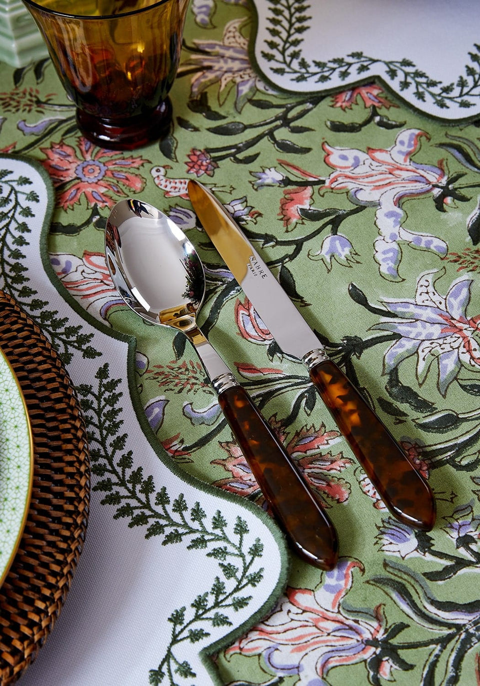 Tabitha Green Wreath Placemats - Set of 4 - Casa by Josephine Jenno