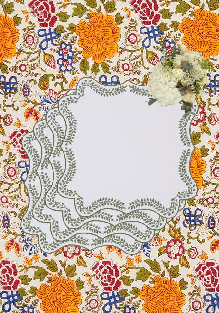 Tabitha Green Wreath Placemats - Set of 4 - Casa by Josephine Jenno