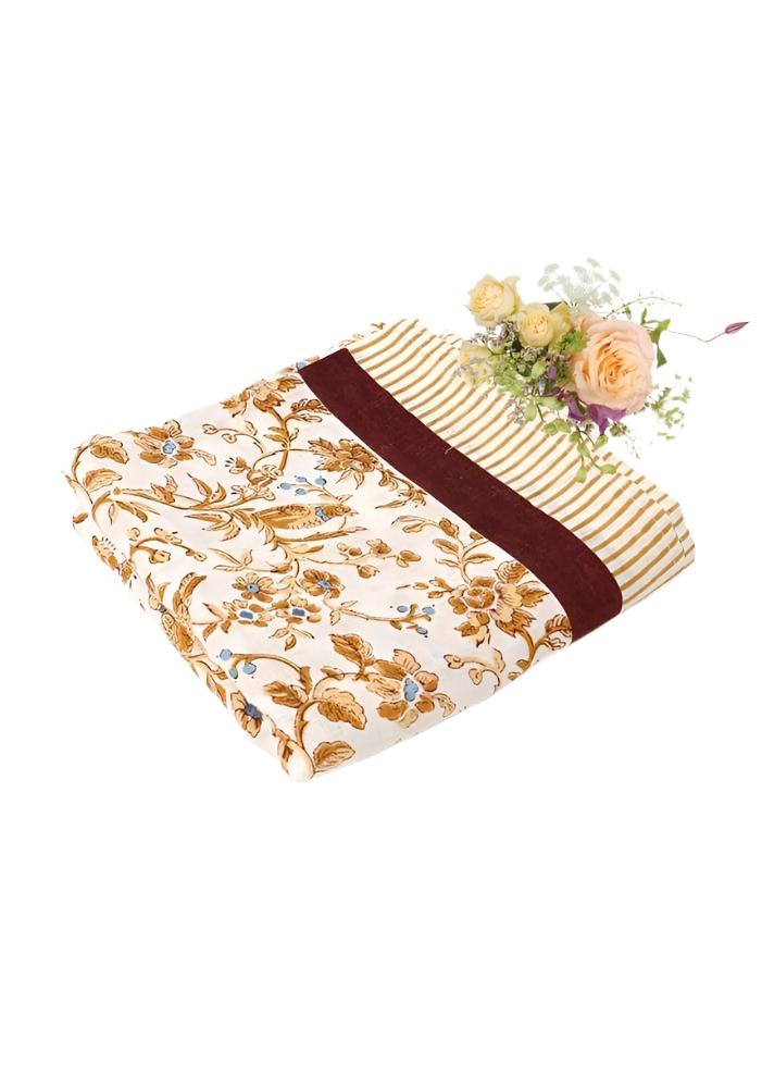Block Printed Linen Tablecloth