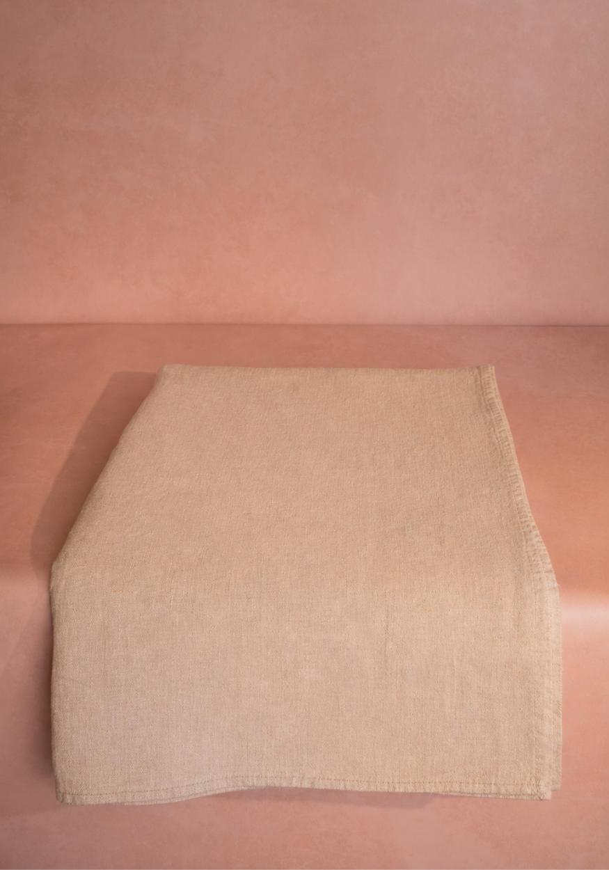 Emma Linen Tablecloth, Oatmeal
