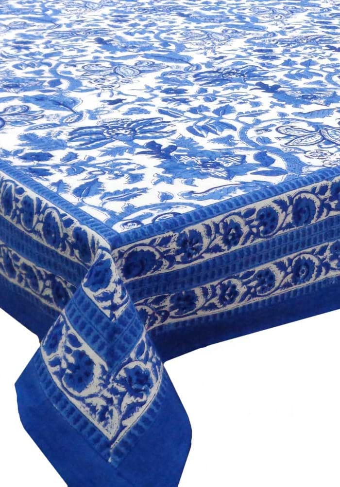 From Jaipur with Love Blue and White Tablecloth
