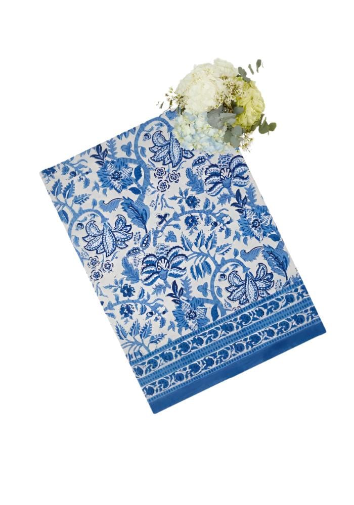 Tablecloth From Jaipur with Love Blue and White Tablecloth