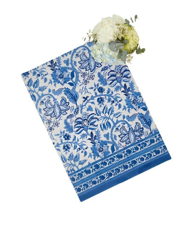 Tablecloth From Jaipur with Love Blue and White Tablecloth