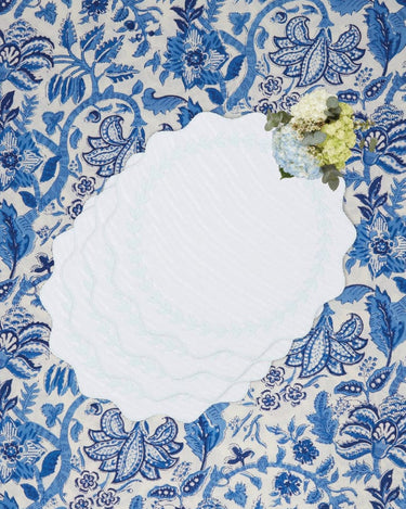 Tablecloth From Jaipur with Love Blue and White Tablecloth